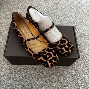 Franco Sarto animal print Mary-Jane shoes